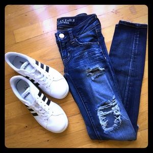American Eagle distressed skinny jeans